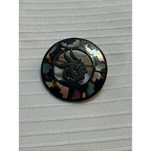 TAXCO Mexico Aztec Vintage Shell Myan 925 Brooch Pin